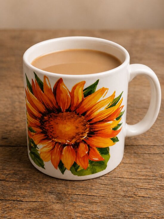Royal Norfolk Other - Cottagecore Sunflower Floral Mug | 12 oz White Ceramic Coffee Cup